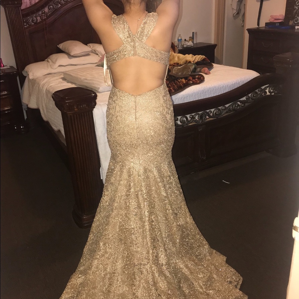 GOLD PROM DRESS